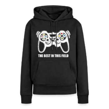 Spielkonsolen-Spieler - Frauen Premium Bio Hoodie - Schwarz - Vorne - Julia (174cm)