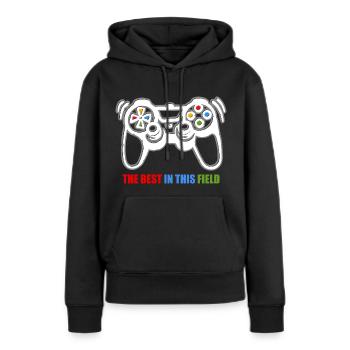 Spielkonsolen-Spieler - Frauen Premium Bio Hoodie - Schwarz - Vorne - Julia (174cm)