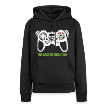 Spielkonsolen-Spieler - Frauen Premium Bio Hoodie - Schwarz - Vorne - Julia (174cm)
