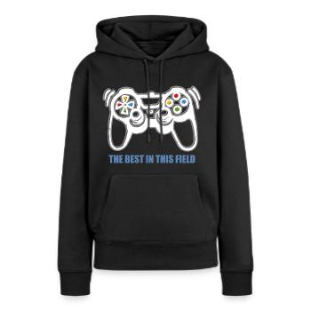 Spielkonsolen-Spieler - Frauen Premium Bio Hoodie - Schwarz - Vorne - Julia (174cm)