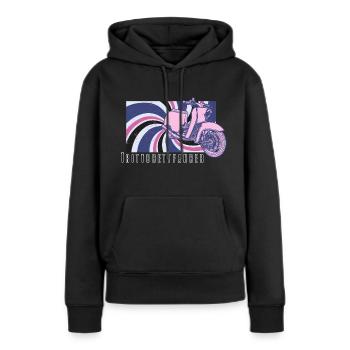 Schwalbe (retro) // Illustration - Frauen Premium Bio Hoodie - Schwarz - Vorne - Julia (174cm)