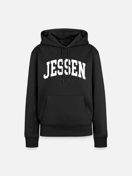 Jessen - Frauen Premium Bio Hoodie - Schwarz