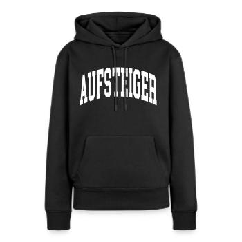 Aufsteiger - Frauen Premium Bio Hoodie - Schwarz - Vorne - Julia (174cm)