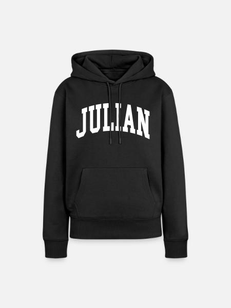 Julian - Frauen Premium Bio Hoodie - Schwarz