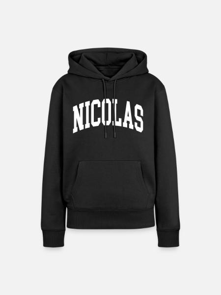 Nicolas - Frauen Premium Bio Hoodie - Schwarz