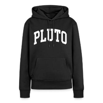Pluton - Sweat à capuche Premium bio Femme - noir - Devant - Julia (174cm)
