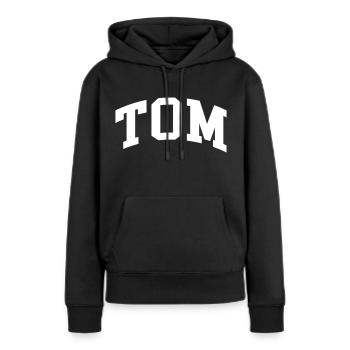 Tom - Sweat à capuche Premium bio Femme - noir - Devant - Julia (174cm)