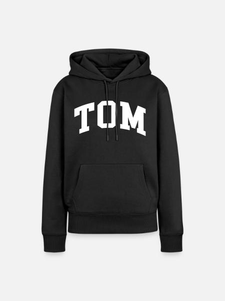 Tom - Frauen Premium Bio Hoodie - Schwarz