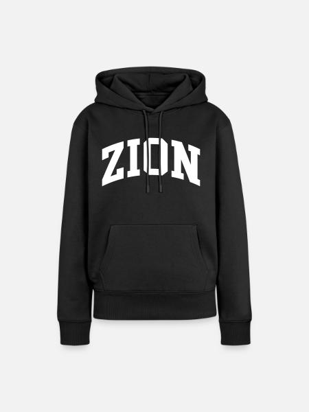 Zion - Frauen Premium Bio Hoodie - Schwarz