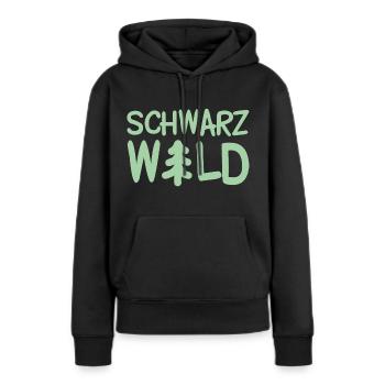 Schwarzwald Tanne Nadelbaum Schwarzwälder - Frauen Premium Bio Hoodie - Schwarz - Vorne - Julia (174cm)