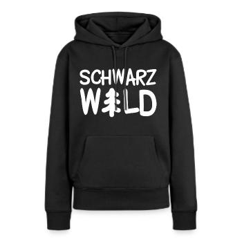 Schwarz Wald Tanne Nadelbaum Schwarzwälder - Frauen Premium Bio Hoodie - Schwarz - Vorne - Julia (174cm)