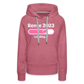Rente 2023 Loading Ladebalken - Frauen Premium Bio Hoodie - Malve - Vorne - Isabella (175cm)