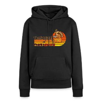 Entspannter Vogel - Frauen Premium Bio Hoodie - Schwarz - Vorne - Julia (174cm)