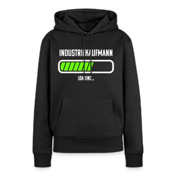 Industriekaufmann Beruf Loading Ladebalken - Frauen Premium Bio Hoodie - Schwarz - Vorne - Julia (174cm)