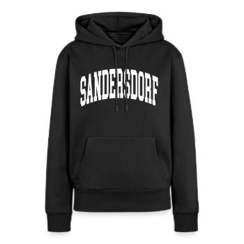 Canton de Sandersdorf - Sweat à capuche Premium bio Femme - noir - Devant - Julia (174cm)