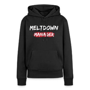 Gestionnaire de fusion - Sweat à capuche Premium bio Femme - noir - Devant - Julia (174cm)
