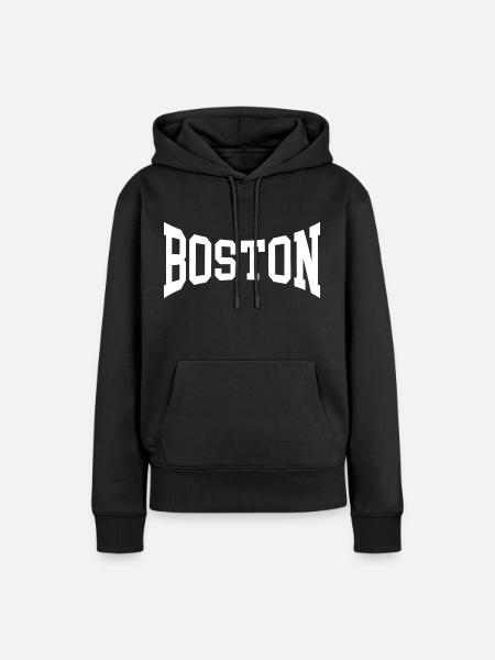 Boston - Frauen Premium Bio Hoodie - Schwarz
