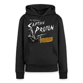 Star Trek Voyager Captain Proton - Frauen Premium Bio Hoodie - Schwarz - Vorne - Julia (174cm)