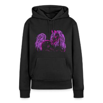 Araber Pink - Frauen Premium Bio Hoodie - Schwarz - Vorne - Julia (174cm)