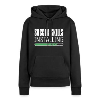Fußball Skills Fußballtrainer Fußballer - Frauen Premium Bio Hoodie - Schwarz - Vorne - Julia (174cm)