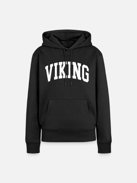 Viking - Frauen Premium Bio Hoodie - Schwarz