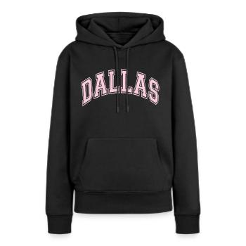 Dallas - Sweat à capuche Premium bio Femme - noir - Devant - Julia (174cm)