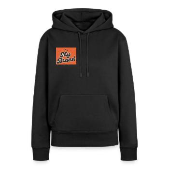 IHRE Marke ist IHRE Persönlichkeit - Frauen Premium Bio Hoodie - Schwarz - Vorne - Julia (174cm)