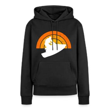 Jet ski - Sweat à capuche Premium bio Femme - noir - Devant - Julia (174cm)