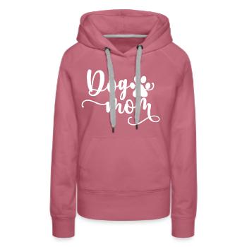 Maman chien - Sweat à capuche Premium bio Femme - mauve - Devant - Isabella (175cm)