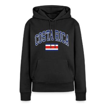 Costa Rica - Frauen Premium Bio Hoodie - Schwarz - Vorne - Julia (174cm)