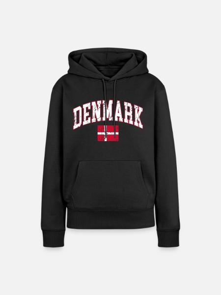 Dänemark flagge Denmark - Dame Premium hoodie, økologisk bomuld - sort
