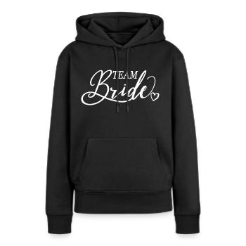 Équipe mariée, Enterrement de vie de jeune fille - Sweat à capuche Premium bio Femme - noir - Devant - Julia (174cm)