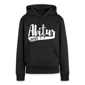 Abitur 2022 AK 22 schlichtes Design - Frauen Premium Bio Hoodie - Schwarz - Vorne - Julia (174cm)