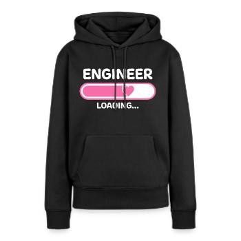 Engineer Loading Bar - Women’s Premium Organic Hoodie - black - Front - Julia (174cm)