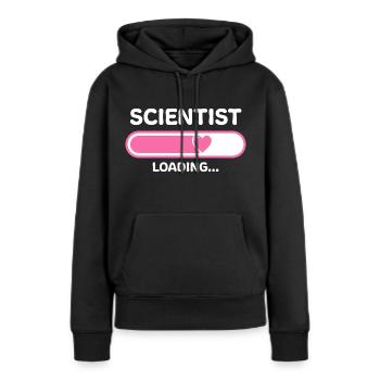 Wissenschaftlerin Loading Ladebalken - Frauen Premium Bio Hoodie - Schwarz - Vorne - Julia (174cm)