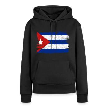 Kuba Flagge Bandiera Peace Vintage - Frauen Premium Bio Hoodie - Schwarz - Vorne - Julia (174cm)