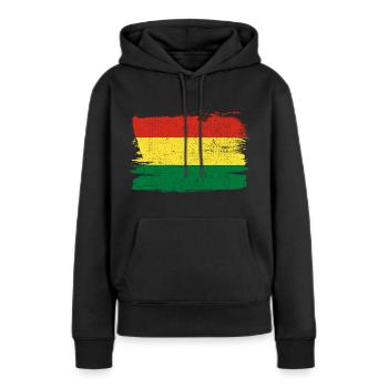 Bolivien Flagge Bandiera Peace Vintage - Frauen Premium Bio Hoodie - Schwarz - Vorne - Julia (174cm)