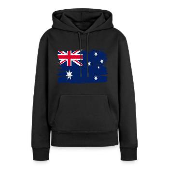 Australien Bandiera Flagge Frieden Vintage - Frauen Premium Bio Hoodie - Schwarz - Vorne - Julia (174cm)