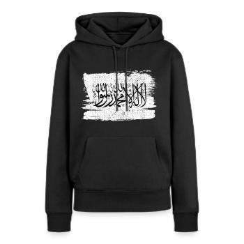 Afghanistan Bandiera Flagge Frieden Vintage - Frauen Premium Bio Hoodie - Schwarz - Vorne - Julia (174cm)