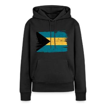Bahamas Bandiera Flagge Frieden Vintage - Frauen Premium Bio Hoodie - Schwarz - Vorne - Julia (174cm)