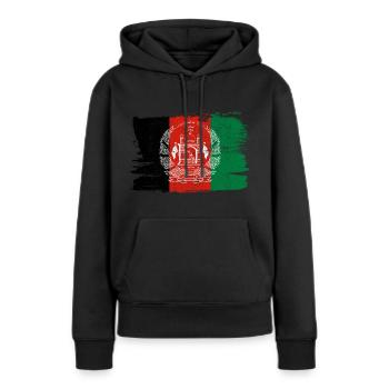 Afghanistan Alte Bandiera Flagge Frieden Vintage - Frauen Premium Bio Hoodie - Schwarz - Vorne - Julia (174cm)