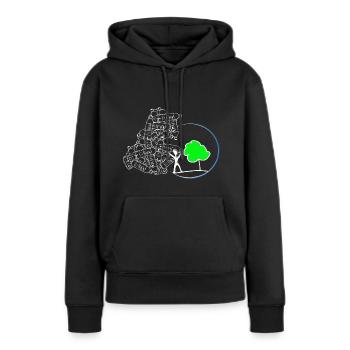 Umweltschutz Naturschutz - Frauen Premium Bio Hoodie - Schwarz - Vorne - Julia (174cm)