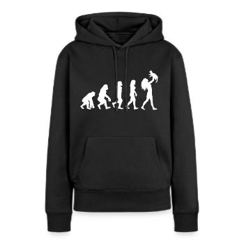 Woman with Cat - Cat Lady Cats Love - Women’s Premium Organic Hoodie - black - Front - Julia (174cm)