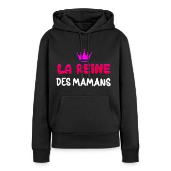 la Reine Des Mamans C'est ma Mère - Sweat à capuche Premium bio Femme - noir - Devant - Julia (174cm)