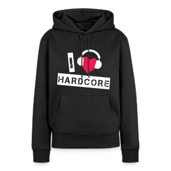 Rave Raver - Frauen Premium Bio Hoodie - Schwarz - Vorne - Julia (174cm)