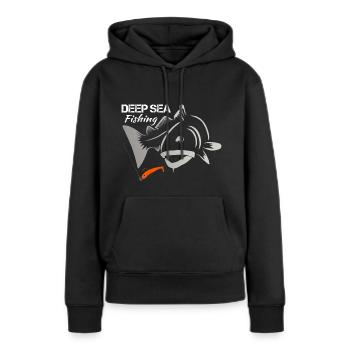 Dorsch Angeln - Meeresangeln - Frauen Premium Bio Hoodie - Schwarz - Vorne - Julia (174cm)