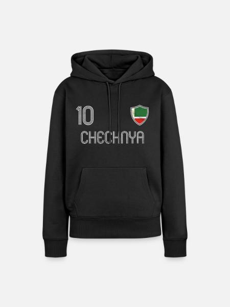 Tschetschenien Fußball Mannschaft - Frauen Premium Bio Hoodie - Schwarz