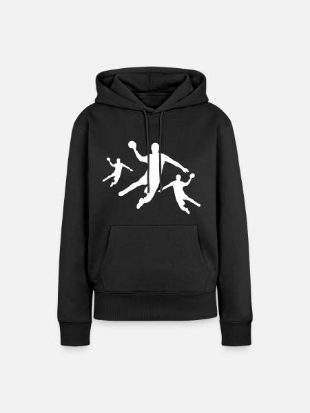 Handball Spieler Team - Frauen Premium Bio Hoodie - Schwarz