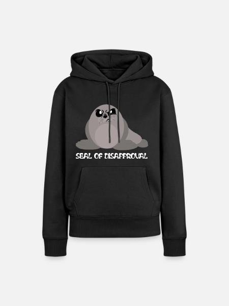 Seal of Disapproval - Seehund - Women’s Premium Organic Hoodie - black
