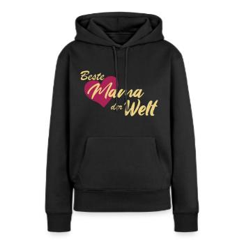 Beste Mama der Welt - Frauen Premium Bio Hoodie - Schwarz - Vorne - Julia (174cm)